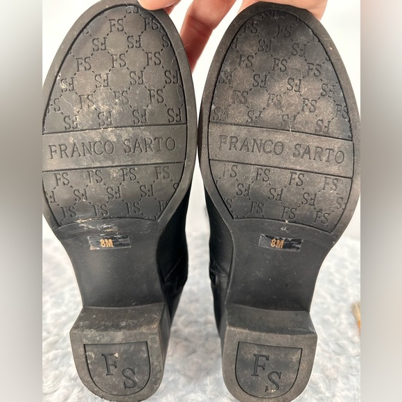 Franco Sarto Tall Leather Boots with Buckle Detail - Picture 7 of 9